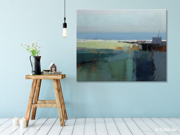 Landscape Acrylic Paintings, Landscape Abstract Paintings, Modern Wall Art for Living Room, Original Abstract Abstract Painting on Canvas-Paintingforhome
