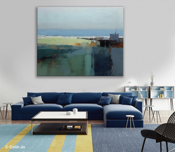 Landscape Acrylic Paintings, Landscape Abstract Paintings, Modern Wall Art for Living Room, Original Abstract Abstract Painting on Canvas-Paintingforhome