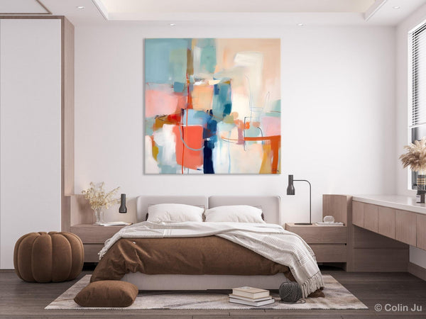 Canvas Paintings, Large Abstract Art for Bedroom, Simple Modern Acrylic Artwork, Modern Original Abstract Wall Art, Contemporary Canvas Art-Paintingforhome