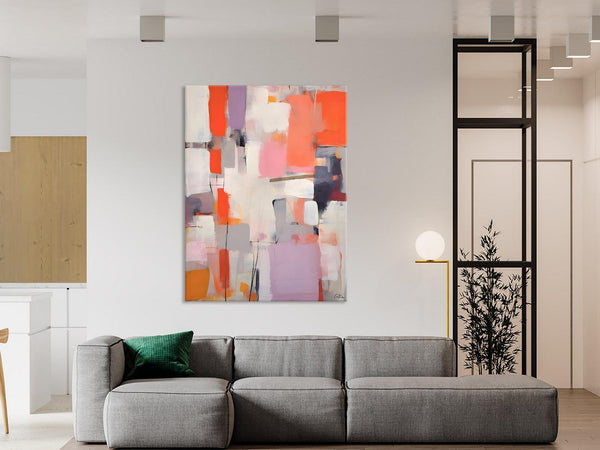 Large Painting for Dining Room, Original Canvas Artwork, Contemporary Acrylic Painting on Canvas, Simple Abstract Art, Wall Art Paintings-Paintingforhome