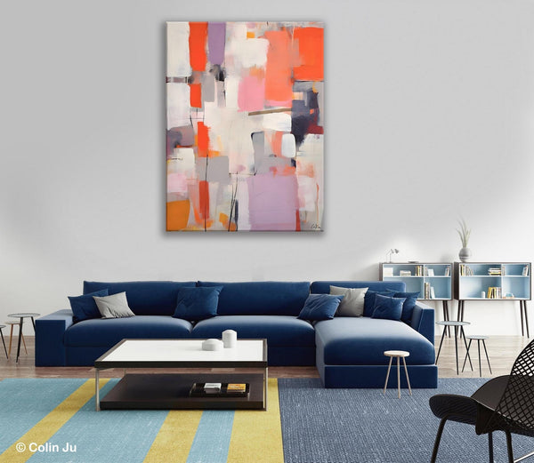 Large Painting for Dining Room, Original Canvas Artwork, Contemporary Acrylic Painting on Canvas, Simple Abstract Art, Wall Art Paintings-Paintingforhome