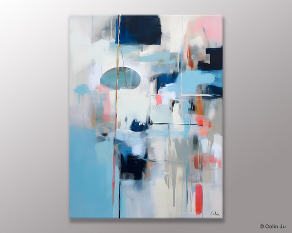Large Wall Paintings for Bedroom, Contemporary Abstract Paintings on Canvas, Oversized Abstract Wall Art Paintings, Original Abstract Art-Paintingforhome