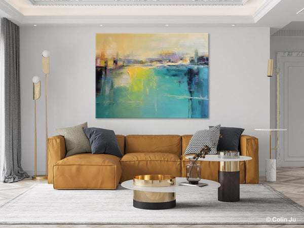 Original Canvas Artwork, Contemporary Acrylic Painting on Canvas, Large Painting for Dining Room, Simple Abstract Art, Wall Art Paintings-Paintingforhome