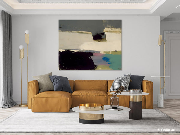 Abstract Landscape Paintings, Modern Wall Art for Living Room, Landscape Acrylic Paintings, Original Abstract Abstract Painting on Canvas-Paintingforhome