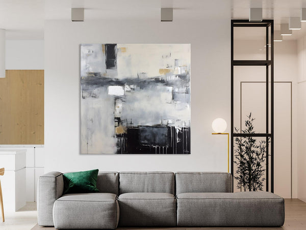 Abstract Canvas Art for Living Room, Original Modern Acrylic Art, Modern Canvas Paintings, Extra Large Abstract Paintings for Dining Room-Paintingforhome