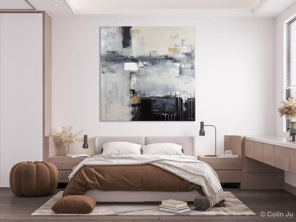 Abstract Canvas Art for Living Room, Original Modern Acrylic Art, Modern Canvas Paintings, Extra Large Abstract Paintings for Dining Room-Paintingforhome