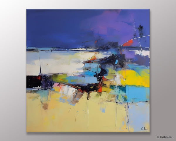 Original Modern Abstract Artwork, Geometric Modern Canvas Art, Extra Large Canvas Paintings for Living Room, Abstract Wall Art for Sale-Paintingforhome