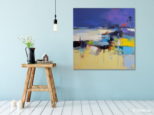 Original Modern Abstract Artwork, Geometric Modern Canvas Art, Extra Large Canvas Paintings for Living Room, Abstract Wall Art for Sale-Paintingforhome