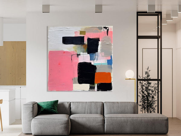 Modern Original Abstract Art, Large Wall Art for Bedroom, Geometric Modern Acrylic Art, Canvas Paintings for Sale, Contemporary Canvas Art-Paintingforhome