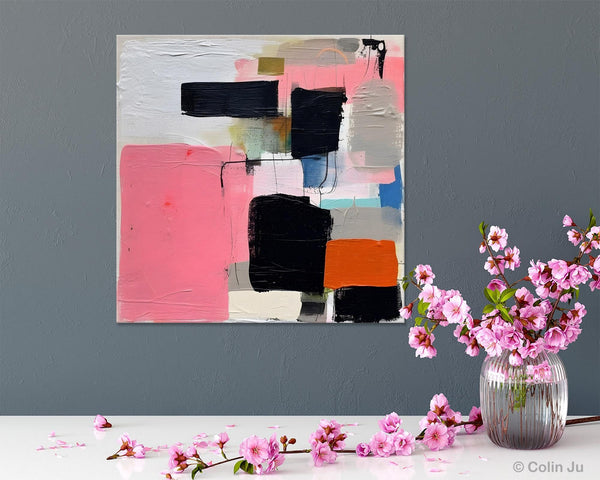 Modern Original Abstract Art, Large Wall Art for Bedroom, Geometric Modern Acrylic Art, Canvas Paintings for Sale, Contemporary Canvas Art-Paintingforhome