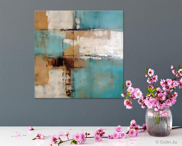 Large Wall Art for Bedroom, Geometric Modern Acrylic Art, Modern Original Abstract Art, Canvas Paintings for Sale, Contemporary Canvas Art-Paintingforhome