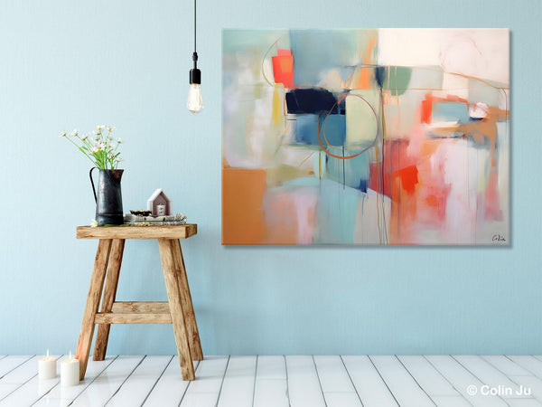Large Modern Canvas Art, Original Abstract Art Paintings, Hand Painted Acrylic Painting on Canvas, Large Wall Art Painting for Dining Room-Paintingforhome