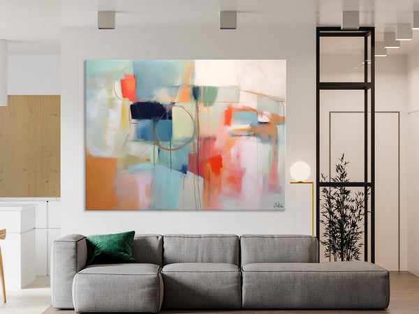 Large Modern Canvas Art, Original Abstract Art Paintings, Hand Painted Acrylic Painting on Canvas, Large Wall Art Painting for Dining Room-Paintingforhome