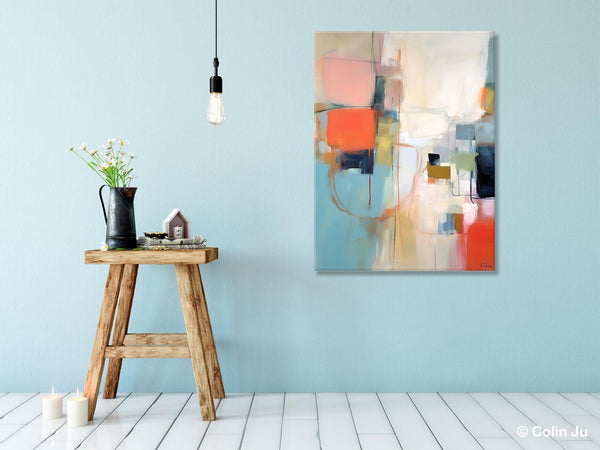 Large Wall Paintings for Bedroom, Original Abstract Art, Contemporary Abstract Paintings on Canvas, Oversized Abstract Wall Art Paintings-Paintingforhome