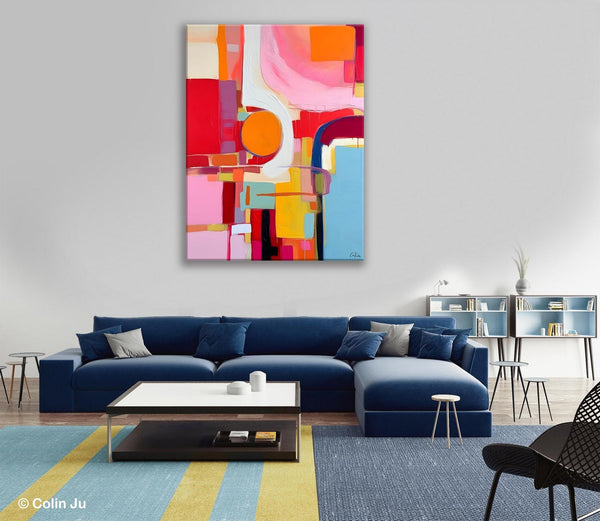 Simple Modern Wall Art, Oversized Contemporary Canvas Art, Original Abstract Paintings, Extra Large Acrylic Painting for Living Room-Paintingforhome