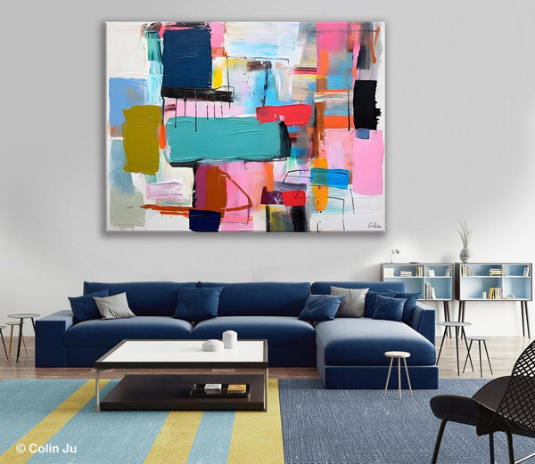 Original Abstract Art Paintings, Hand Painted Canvas Art, Acrylic Painting on Canvas, Large Canvas Art for Sale, Large Painting for Bedroom-Paintingforhome