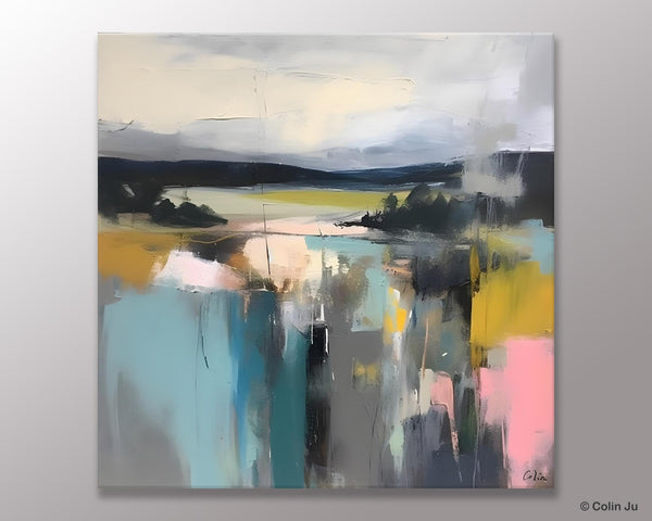 Contemporary Canvas Art, Original Modern Wall Art, Modern Acrylic Artwork, Modern Canvas Paintings, Large Abstract Painting for Bedroom-Paintingforhome