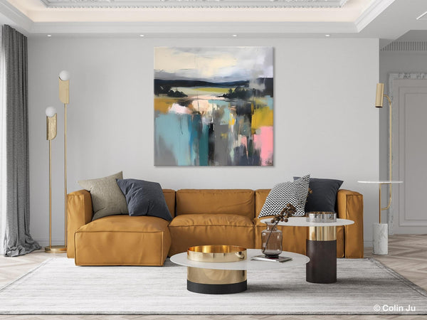 Contemporary Canvas Art, Original Modern Wall Art, Modern Acrylic Artwork, Modern Canvas Paintings, Large Abstract Painting for Bedroom-Paintingforhome