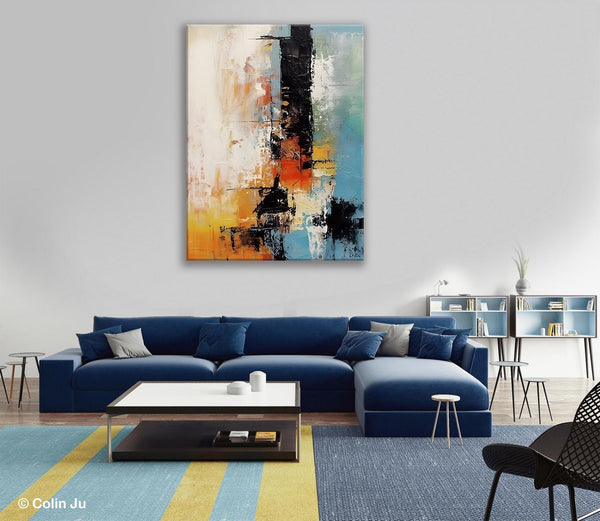 Contemporary Wall Art Paintings, Hand Painted Canvas Art, Original Abstract Art, Modern Acrylic Paintings, Large Paintings for Living Room-Paintingforhome