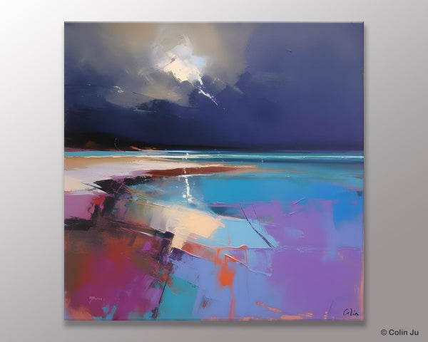 Landscape Canvas Paintings, Hand Painted Canvas Art, Landscape Acrylic Art, Original Abstract Art, Large Landscape Paintings for Living Room-Paintingforhome