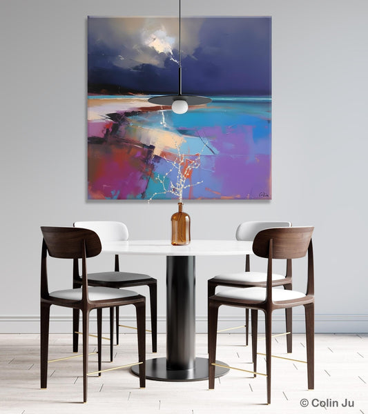 Landscape Canvas Paintings, Hand Painted Canvas Art, Landscape Acrylic Art, Original Abstract Art, Large Landscape Paintings for Living Room-Paintingforhome