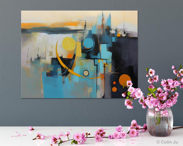 Extra Large Canvas Painting for Living Room, Original Acrylic Wall Art, Oversized Contemporary Acrylic Paintings, Abstract Canvas Paintings-Paintingforhome
