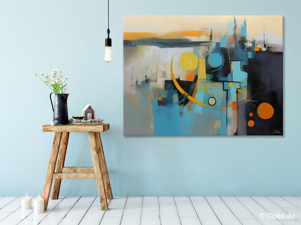 Extra Large Canvas Painting for Living Room, Original Acrylic Wall Art, Oversized Contemporary Acrylic Paintings, Abstract Canvas Paintings-Paintingforhome