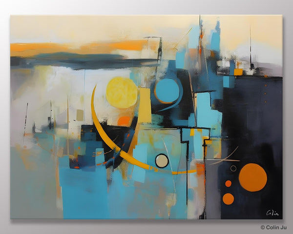 Extra Large Canvas Painting for Living Room, Original Acrylic Wall Art, Oversized Contemporary Acrylic Paintings, Abstract Canvas Paintings-Paintingforhome