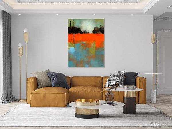 Landscape Canvas Art, Simple Modern Wall Art, Contemporary Acrylic Paintings, Original Abstract Paintings, Large Canvas Painting for Bedroom-Paintingforhome