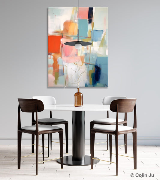 Hand Painted Canvas Art, Original Artowrk, Abstract Wall Paintings, Extra Large Paintings for Dining Room, Contemporary Wall Art Paintings-Paintingforhome