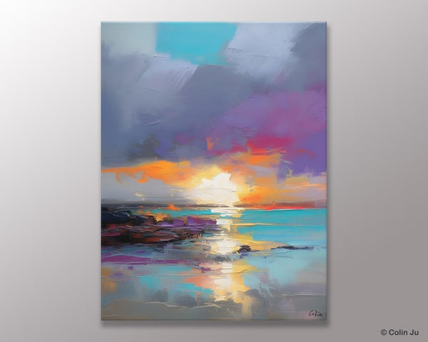 Landscape Paintings for Living Room, Extra Large Modern Wall Art Paintings, Acrylic Painting on Canvas, Original Landscape Abstract Painting-Paintingforhome