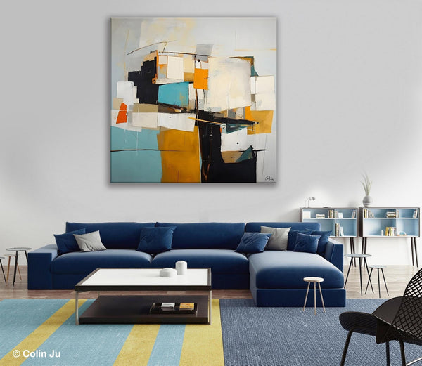 Geometric Original Canvas Wall Art, Contemporary Acrylic Artwork, Hand Painted Canvas Art, Modern Abstract Artwork, Large Abstract Paintings-Paintingforhome