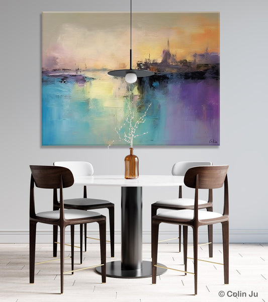 Large Paintings for Bedroom, Oversized Contemporary Wall Art Paintings, Abstract Landscape Painting on Canvas, Extra Large Original Artwork-Paintingforhome