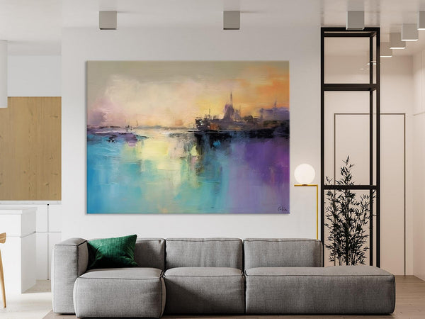 Large Paintings for Bedroom, Oversized Contemporary Wall Art Paintings, Abstract Landscape Painting on Canvas, Extra Large Original Artwork-Paintingforhome