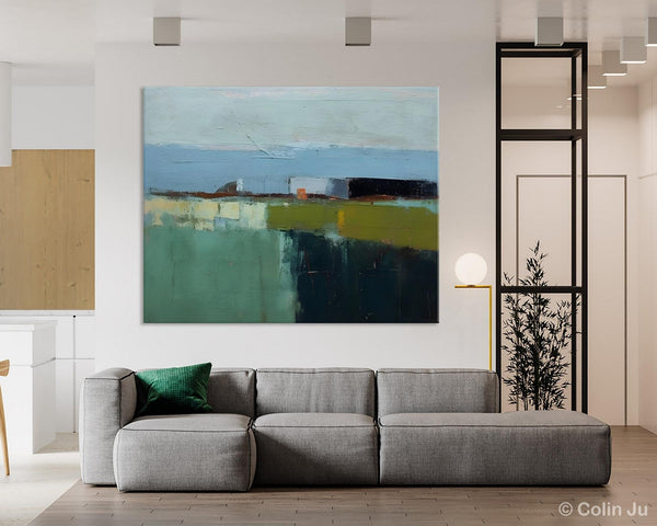 Landscape Acrylic Paintings, Landscape Abstract Painting, Modern Wall Art for Living Room, Original Abstract Art, Acrylic Painting on Canvas-Paintingforhome