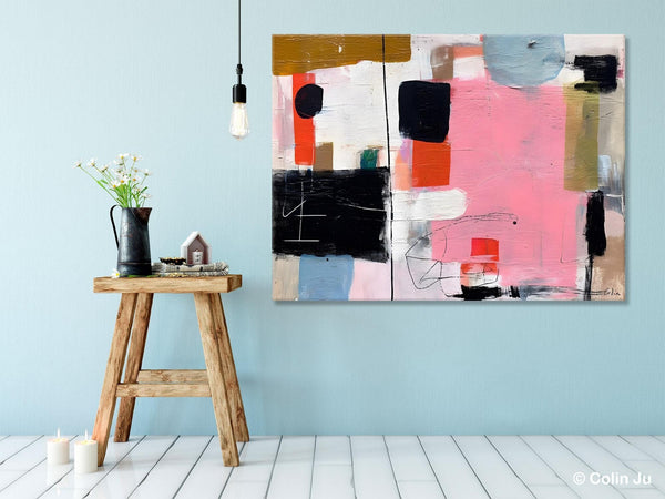 Modern Wall Art Ideas for Bedroom, Large Canvas Paintings, Original Abstract Art, Hand Painted Canvas Art, Contemporary Acrylic Paintings-Paintingforhome
