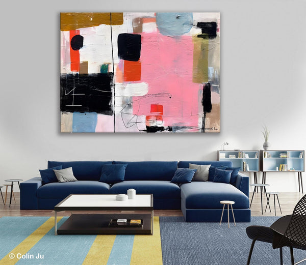 Modern Wall Art Ideas for Bedroom, Large Canvas Paintings, Original Abstract Art, Hand Painted Canvas Art, Contemporary Acrylic Paintings-Paintingforhome
