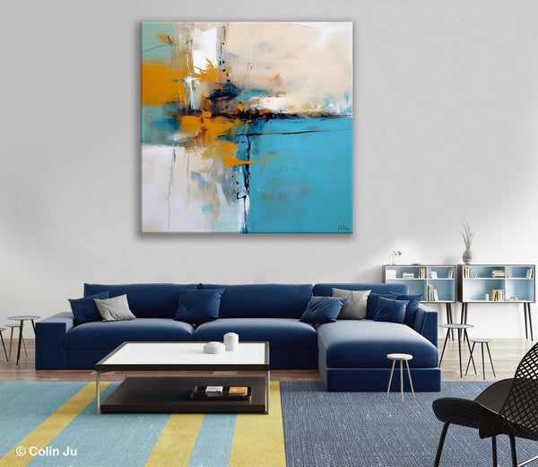 Large Abstract Art for Bedroom, Modern Canvas Paintings, Original Abstract Wall Art, Geometric Modern Acrylic Art, Contemporary Canvas Art-Paintingforhome