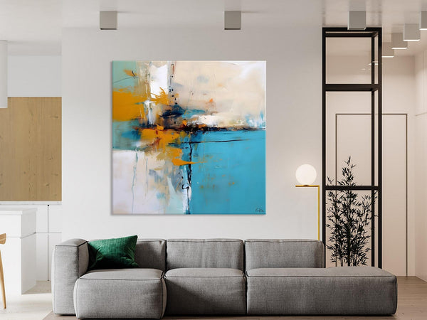 Large Abstract Art for Bedroom, Modern Canvas Paintings, Original Abstract Wall Art, Geometric Modern Acrylic Art, Contemporary Canvas Art-Paintingforhome