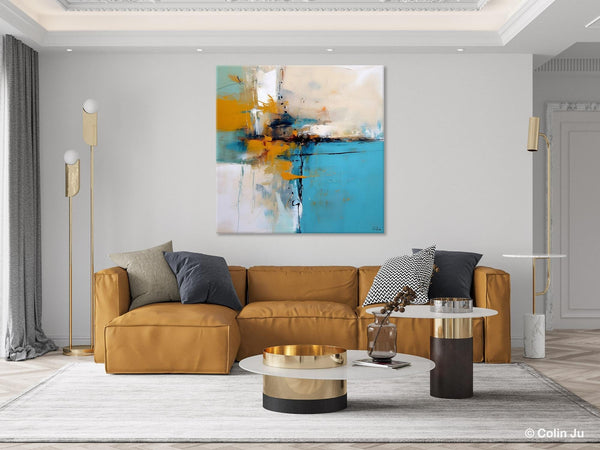 Large Abstract Art for Bedroom, Modern Canvas Paintings, Original Abstract Wall Art, Geometric Modern Acrylic Art, Contemporary Canvas Art-Paintingforhome