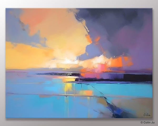 Extra Large Modern Wall Art Paintings, Acrylic Painting on Canvas, Landscape Paintings for Living Room, Original Landscape Abstract Painting-Paintingforhome