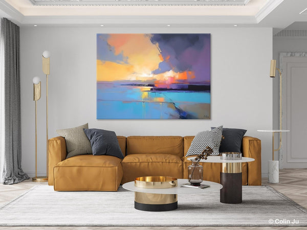 Extra Large Modern Wall Art Paintings, Acrylic Painting on Canvas, Landscape Paintings for Living Room, Original Landscape Abstract Painting-Paintingforhome