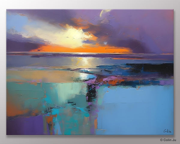 Landscape Canvas Paintings for Living Room, Original Landscape Paintings, Extra Large Modern Wall Art Paintings, Acrylic Painting on Canvas-Paintingforhome