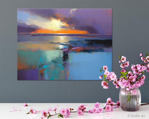 Landscape Canvas Paintings for Living Room, Original Landscape Paintings, Extra Large Modern Wall Art Paintings, Acrylic Painting on Canvas-Paintingforhome