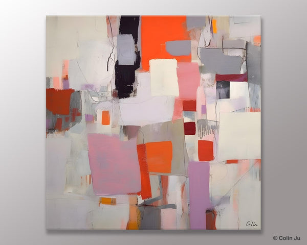 Modern Acrylic Artwork, Original Modern Paintings, Contemporary Canvas Art, Heavy Texture Canvas Art, Large Abstract Painting for Bedroom-Paintingforhome