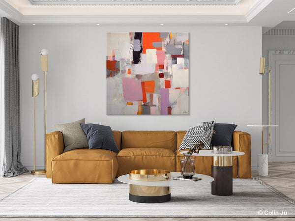 Modern Acrylic Artwork, Original Modern Paintings, Contemporary Canvas Art, Heavy Texture Canvas Art, Large Abstract Painting for Bedroom-Paintingforhome