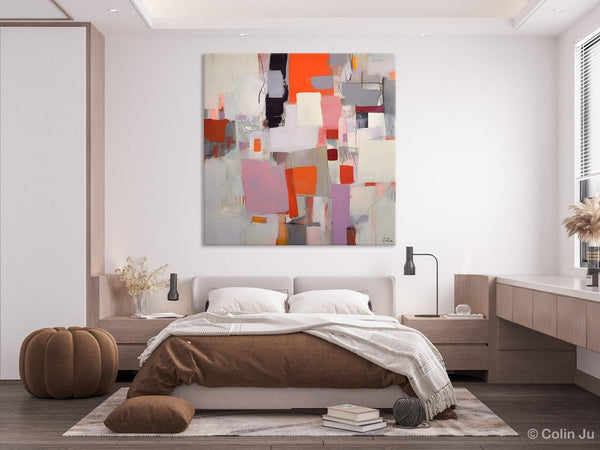 Modern Acrylic Artwork, Original Modern Paintings, Contemporary Canvas Art, Heavy Texture Canvas Art, Large Abstract Painting for Bedroom-Paintingforhome