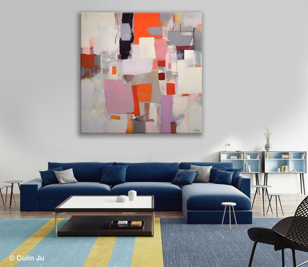 Modern Acrylic Artwork, Original Modern Paintings, Contemporary Canvas Art, Heavy Texture Canvas Art, Large Abstract Painting for Bedroom-Paintingforhome