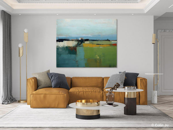Abstract Landscape Painting for Living Room, Heavy Texture Painting, Hand Painted Canvas Art, Original Abstract Art, Acrylic Art on Canvas-Paintingforhome