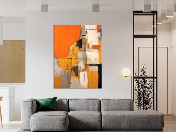 Large Paintings for Bedroom, Yellow Abstract Art Paintings, Large Contemporary Wall Art, Hand Painted Canvas Art, Original Modern Painting-Paintingforhome
